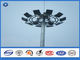 Leidde de staalplaat Materiële hoge mast verlichtingspool, ASTMA 123/ENGELSE ISO 1461 standaardschijnwerperpool /mast