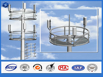 Q345 staal materiële monopole telecommunicatietoren 6 - 28 mm-Dikte